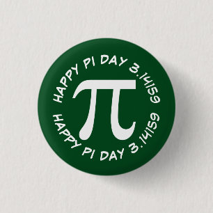 De gelukkige Dag van Pi Ronde Button 3,2 Cm