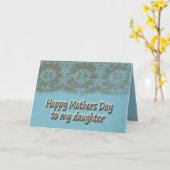 De gelukkige Dochter van het Moederdag Kaart (Gele Bloem)