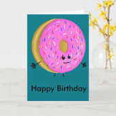 De gelukkige Doughnut van de Verjaardag Kaart (Gele Bloem)