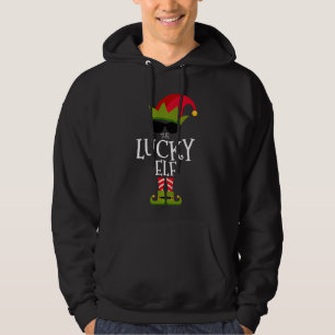 De gelukkige elf kostuum bijpassende familie groep hoodie
