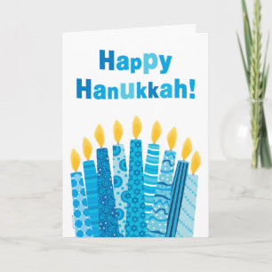 De gelukkige Funky Kaarsen Menorah van de Chanoeka Feestdagen Kaart