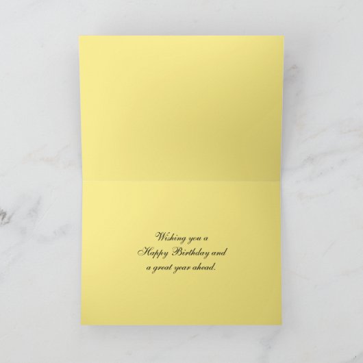 De gelukkige Gele Verjaardag nam de Kaart van de (Binnen)