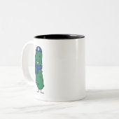 De gelukkige Groenten in het zuur van de Groenten Tweekleurige Koffiemok (Voorkant links)