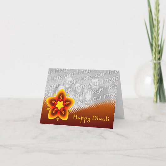 de gelukkige kaart van de diwalifoto (Voorkant)