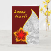 de gelukkige kaart van de diwalifoto: licht (Gele Bloem)