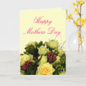 De gelukkige kaart van de Moederdag met vers (Gele Bloem)