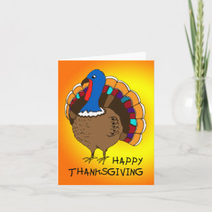 De gelukkige Kaart van de Nota van de Thanksgiving