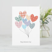 De gelukkige Kaart van de Valentijnsdag met yplusy (Staand voorkant)