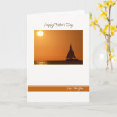 De gelukkige Kaart van de Zeilboot van Vaderdag (Gele Bloem)