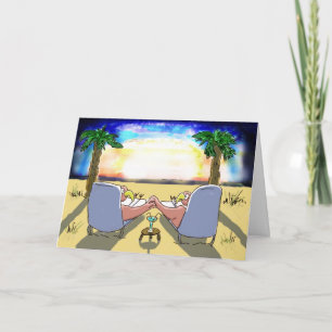 De gelukkige Kaart van het Paar van de Flamingo