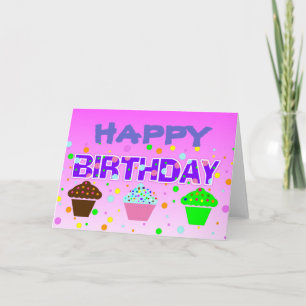 De gelukkige Kaarten van Cupcakes van de