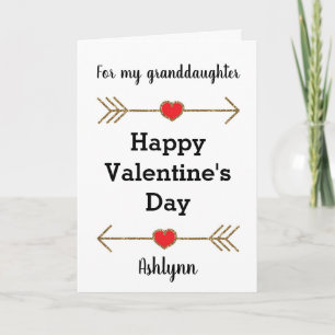 De gelukkige Kleindochter van de Valentijnsdag Kaart