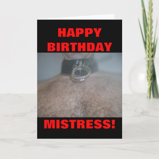 DE GELUKKIGE MAITRESSE VAN DE VERJAARDAG! KAART (Voorkant)