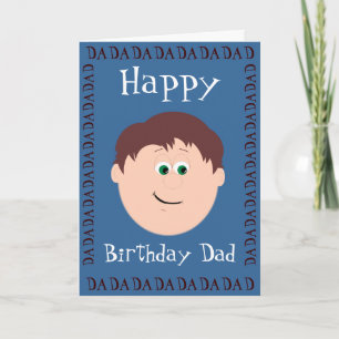 De gelukkige Papa van de Verjaardag van Zoon Kaart