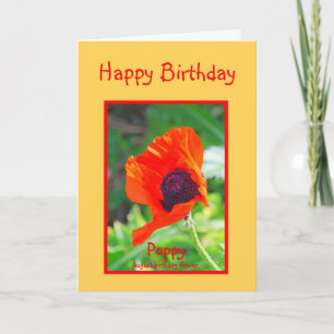 De gelukkige Papaver van de Verjaardag van Kaart