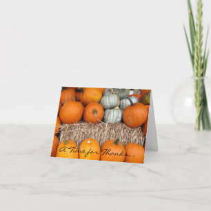 De gelukkige Pompoen Notecard van de Thanksgiving Feestdagen Kaart
