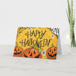 De gelukkige Pompoenen van Halloween Kaart