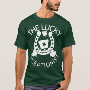 De gelukkige receptionist Kantoor secretaris T-shirt