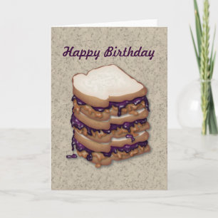 De gelukkige Sandwiches van de Pindakaas en van de Kaart