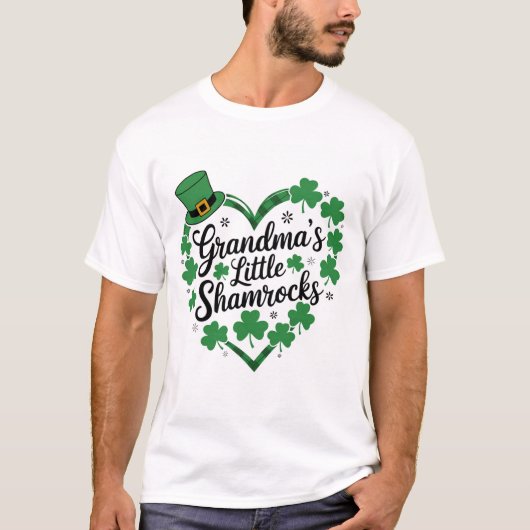 De gelukkige Shamrocks van oma T-shirt (Voorkant)