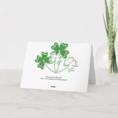 De gelukkige St. Patrick Kaart van de Dag (Achterkant)