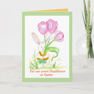 De gelukkige Tulpen van het Konijn van het Kaart