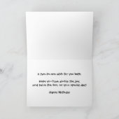 De gelukkige Tweelingen van de Verjaardag Kaart (Binnen)