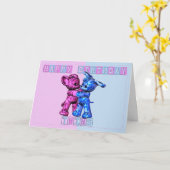 De gelukkige Tweelingen van de Verjaardag Kaart (Gele Bloem)