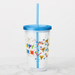 De gelukkige Vakantie van het Patroon van de Acryl Drinkbeker