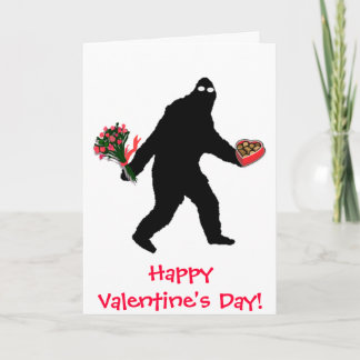 De Gelukkige Valentijnsdag van Bigfoot! Feestdagen Kaart