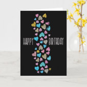 De gelukkige Verjaardag schittert Harten 1 Kaart (Gele Bloem)