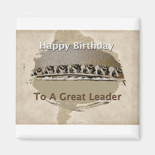 De gelukkige Werkgever van de Verjaardag Magneet