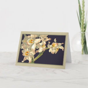 De gelukkige Witte Orchideeën van de Verjaardag Kaart