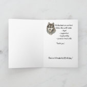 De gelukkige Wolf van de Humor van de Medewerker Kaart (Binnen)