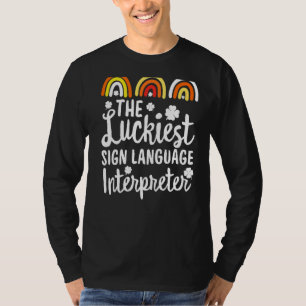 De gelukkigste gebarentaal tolk St Patrick' T-shirt