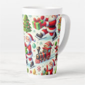 De gelukkigste kerstman latte mok (Rechterhoek)