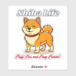 De gelukkigste Shiba Inu hond Sticker