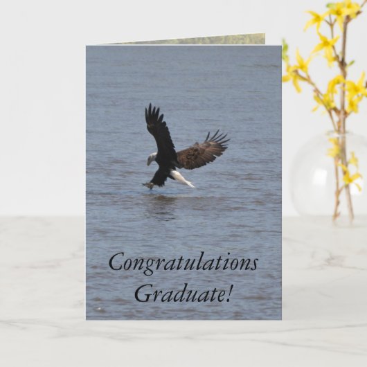 De gelukwensen afstuderen ~ Kaal Eagle Kaart (Gele Bloem)