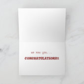 De GELUKWENSEN… u deden het!! Kaart (Binnen)