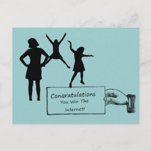 De gelukwensen u winnen het Briefkaart van