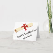 De Gelukwensen van afstuderen Kaart (Achterkant)