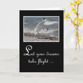 De Gelukwensen van afstuderen - Zeemeeuw die Kaart (Gele Bloem)