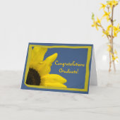 De Gelukwensen van de Afstuderen van de zonnebloem Kaart (Gele Bloem)