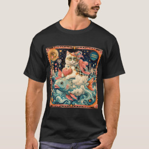 De Gemaskerde Kat op de Zeester T-shirt