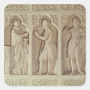 De gemeenschap van een ridder vierkante sticker