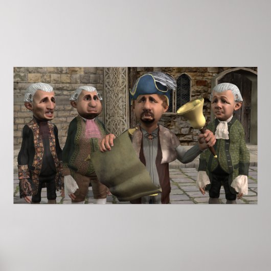 De gemeente Crier - Klein Poster (Voorkant)