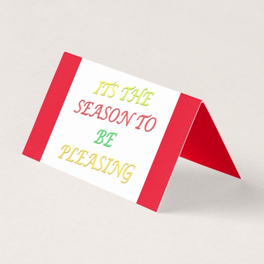 De gemengde kleur van het pretseizoen Kerstmis is  Kaart (Voorkant)