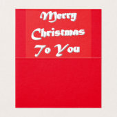 De gemengde kleur van het pretseizoen Kerstmis is  Kaart (Binnenkant ongevouwen)