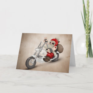 De gemotoriseerde Kerstman Feestdagen Kaart