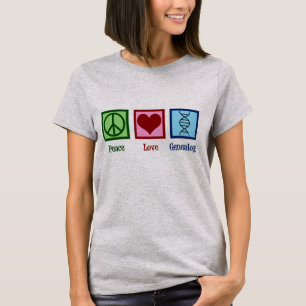 De Genealogie van de Liefde van de vrede T-shirt